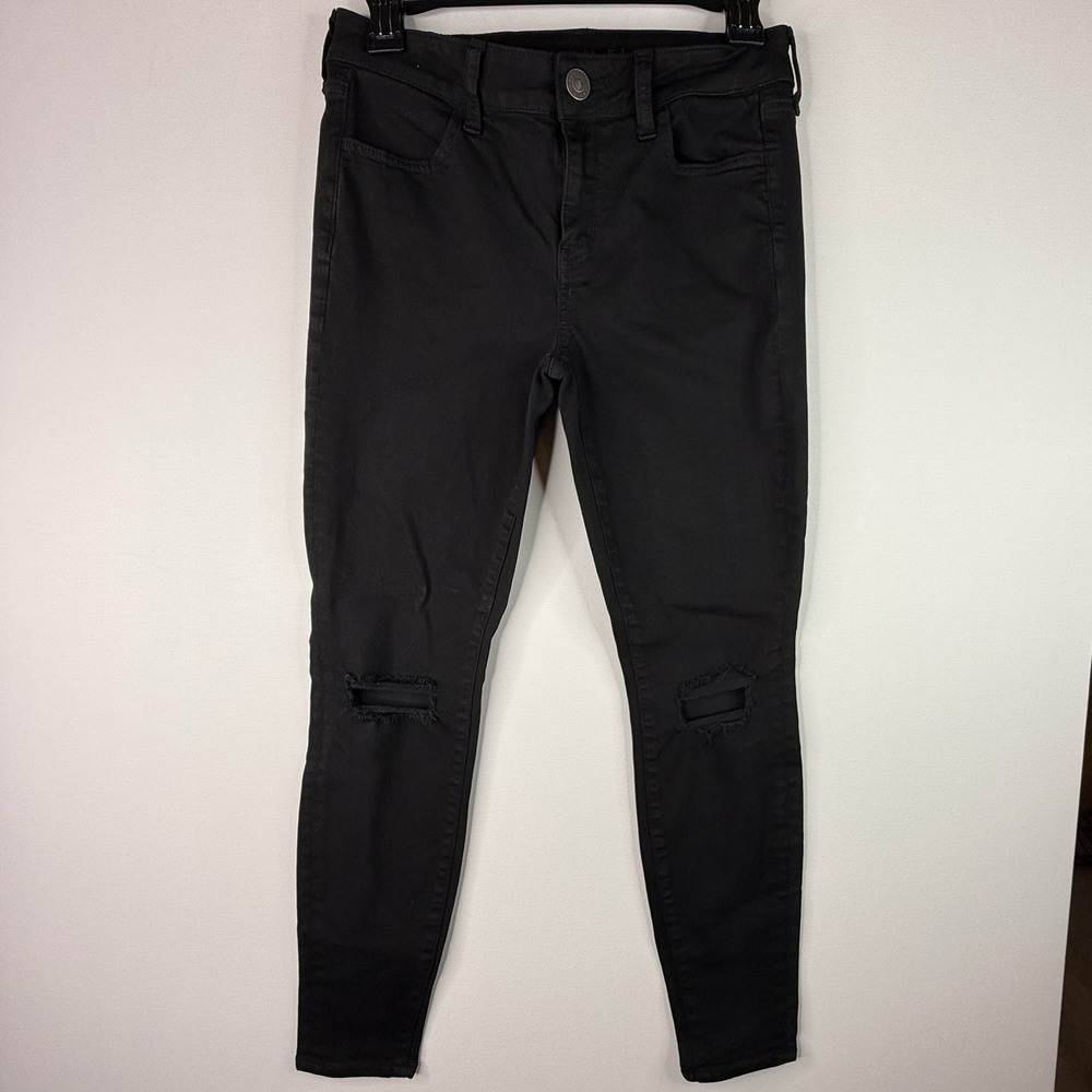 American Eagle Next Level Stretch Black Skinny Jeans 4